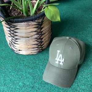OLIVE LA DODGERS BASEBALL CAP
